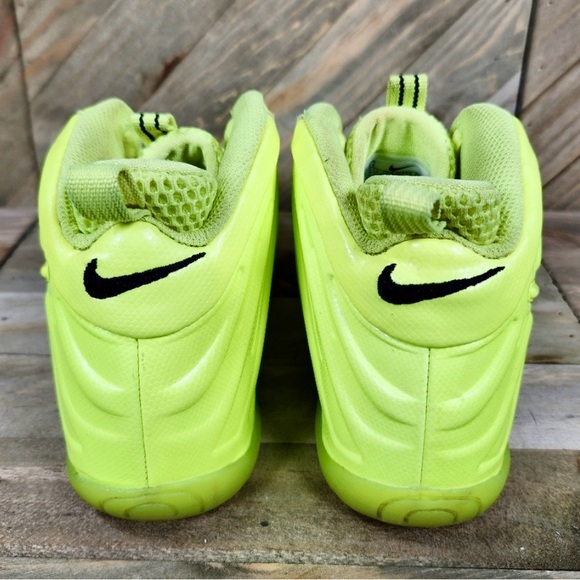 Nike Little Posite Pro Volt Green Kids Athletic Shoes Size 2Y - Picture 5 of 9